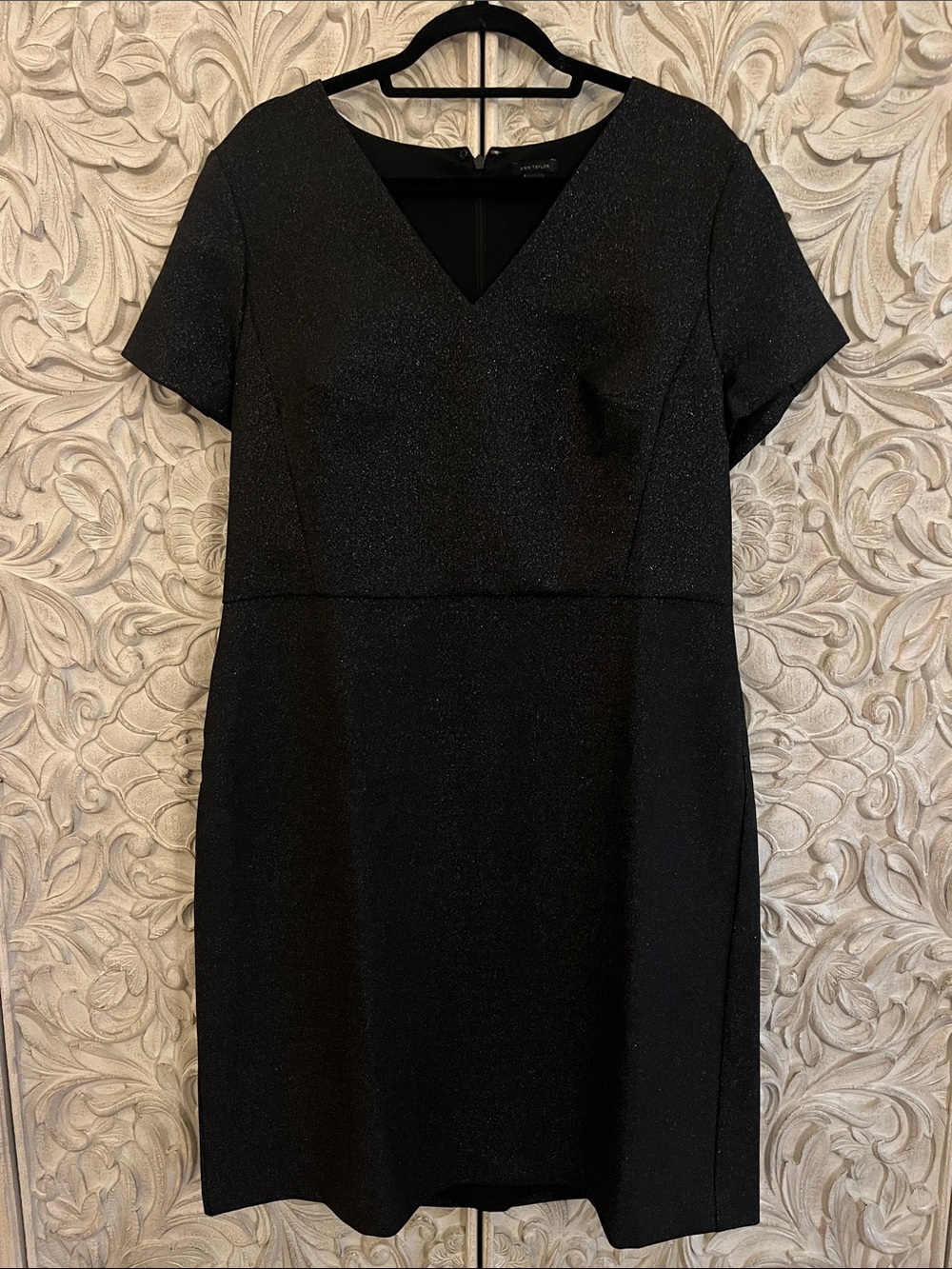 Ann Taylor Black Sparkle Sheath Dress